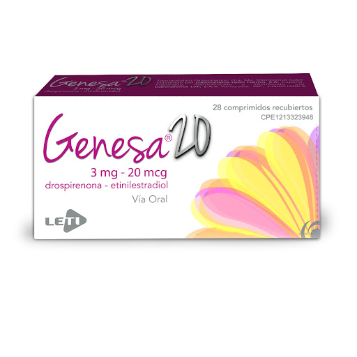 GENESA (DROSPIRENONA - ETINILESTRADIOL) 3MG-30MCG X 28 COMPRIMIDOS (LETI)