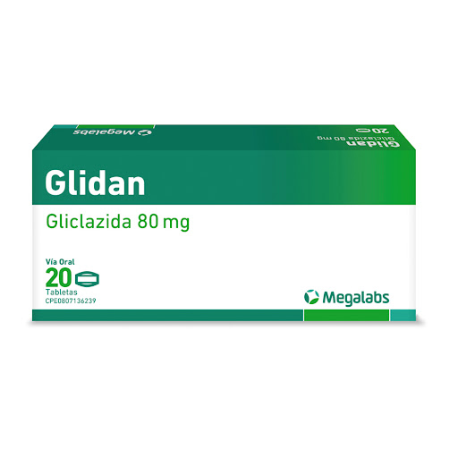 [7591955002469] GLIDAN (GLICAZIDA) 80MG X 20 TABLETAS (MEGALABS)