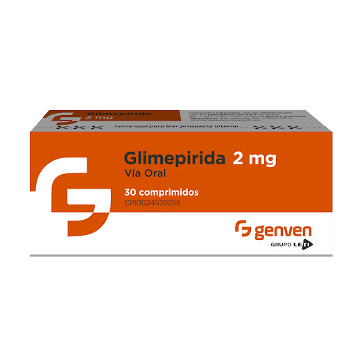 [7591585371539] GLIMEPIRIDA 2 MG X 30 TABLETAS (GENVEN)