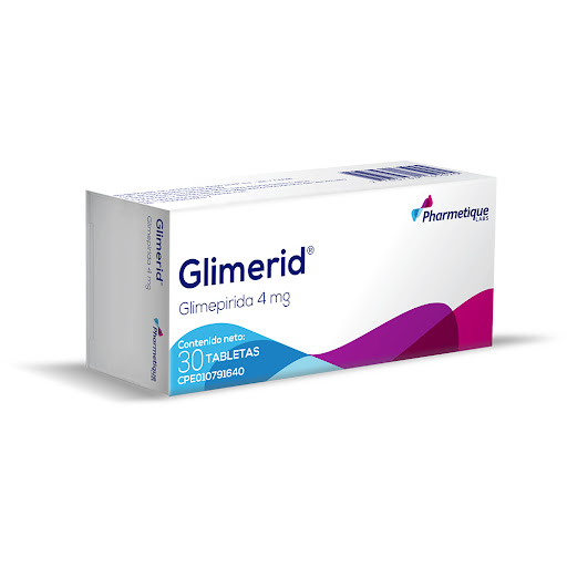 [7703763165025] GLIMERID (GLIMEPIRIDE) 4 MG X 30 TABLETAS (LA SANTE)