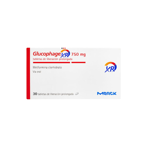 [7891721029097] GLUCOPHAGE XR (METFORMINA) 750MG X 30 TABLETAS (MERCK)