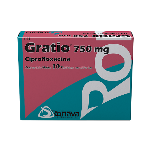 [7592806134094] GRATIO (CIPROFLOXACINA) 750MG X 10 TABLETAS (RONAVA)