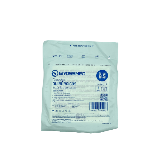 [7597830005440] GUANTE QUIRURGICO  TALLA 6.5 X 1 PAR (GROSSMED)