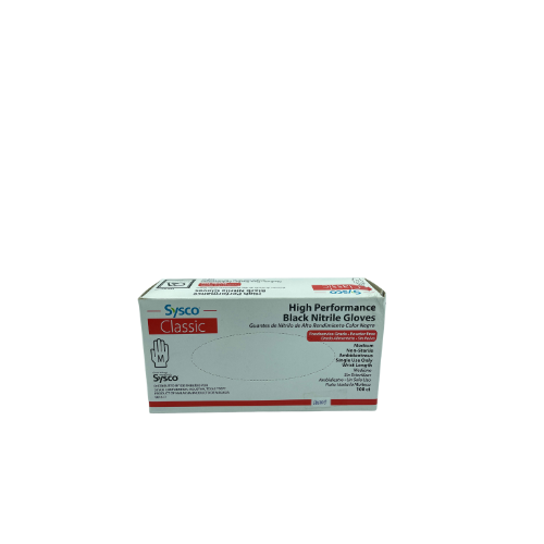[734730593289] GUANTES DE EXAMEN DE NITRILO NEGRO  TALLA M X 100 UNIDADES (MEDISOLUTIONS)