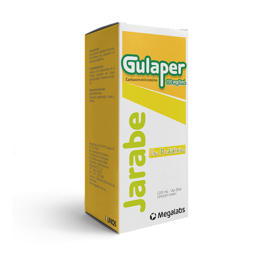 [7591955001295] GULAPER JARABE PEDIATRICO (CARBOXIMETILCISTEINA) 100MG-5ML X 120ML (MEGALABS)