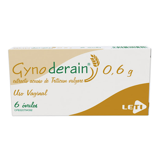 [7591585115942] GYNO DERAIN (EXTRACTO ACUOSO DE TRITICUM VULGARE) 20% X 60GR - 6 OVULOS (LETI)