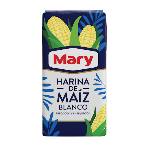 HARINA DE MAIZ BLANCO PRECOCIDA Y ENRIQUECIDA 900GR (MARY)