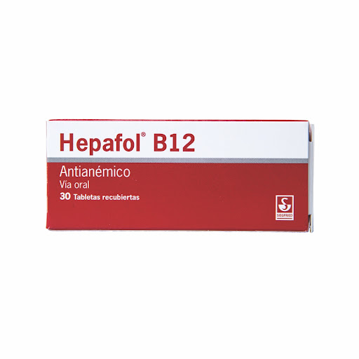 [7592601100423] HEPAFOL B12 (HIERRO - ACIDO ASCORBICO - CIANOCOBALAMINA - ACIDO FOLICO)  X 30 TABLETAS (MEYER)