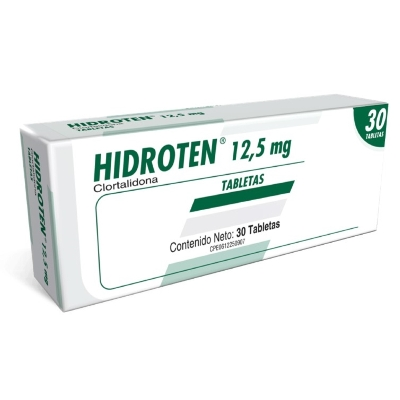 [7591821903791] HIDROTEN (CLORTALIDONA) 12.5MG X 30 TABLETAS (FARMA)