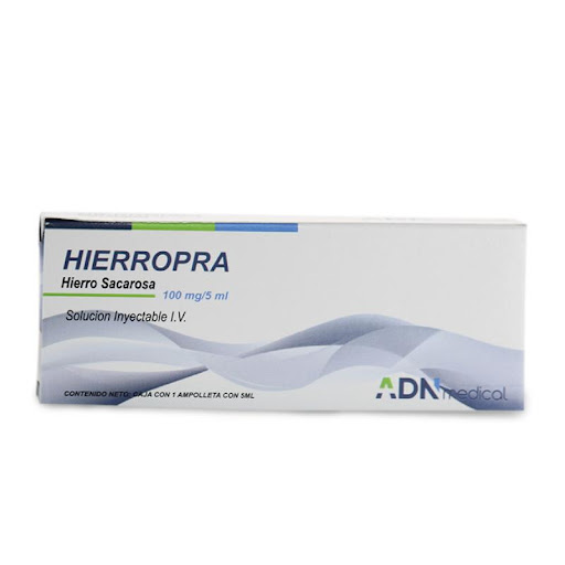 [8906112610682] HIERRO HIERROPRA 100MG-5ML X 1 AMPOLLA (ADN MEDICAL)