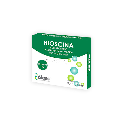 HIOSCINA BUTILBROMURO  20MG-ML X 5 AMPOLLAS (ALESS)