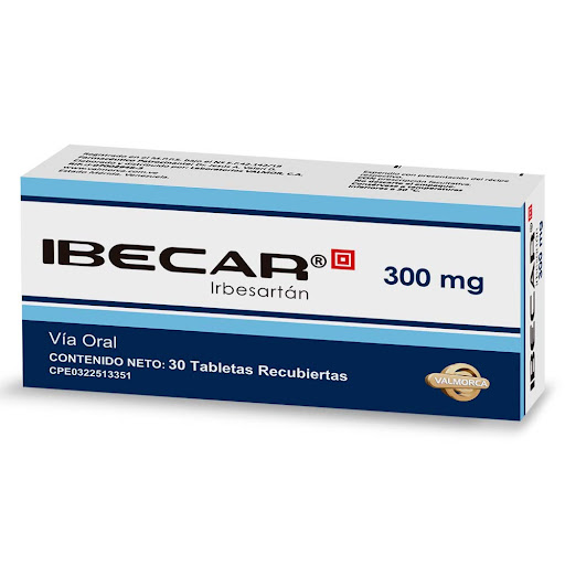 IBECAR (IRBESARTAN) 300MG X 30 TABLETAS (VALMORCA)