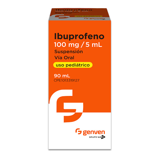 [7591585277701] IBUPROFENO SUSPENSION PEDIATRICA  100MG-5ML X 90ML (GENVEN)