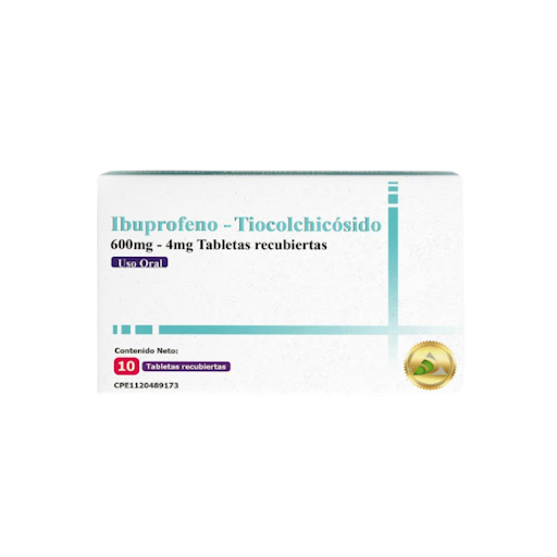 IBUPROFENO/TIOCOLCHICOSIDO TAB 600MG/4MG X 10 (DAC 55)