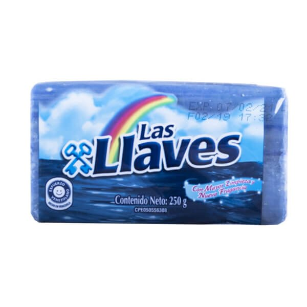 JABON DE LAVAR ROPA TRADICIONAL FLORAL 250GR (LAS LLAVES)