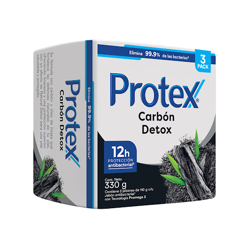 [7509546680644] JABON EN BARRA CARBON DETOX 3 UNIDADES X 110 GR (PROTEX)