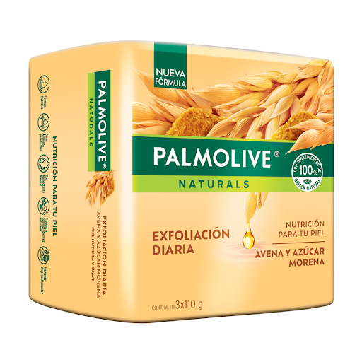 [7509546677040] JABON EN BARRA DE AVENA Y AZUCAR MORENA 3 UNIDADES X 110 GR (PALMOLIVE)