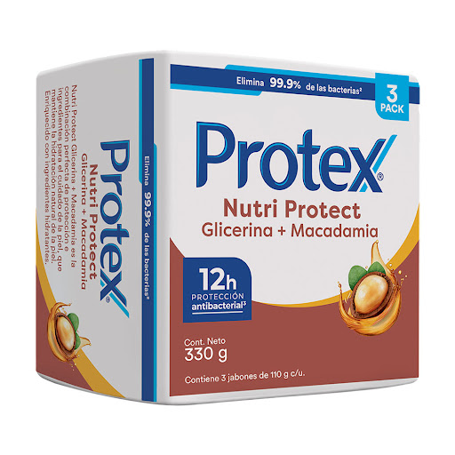 [7702010921391] JABON EN BARRA NUTRI PROTET MACADAMIA X 110 GR X3 UNIDADES (PROTEX)