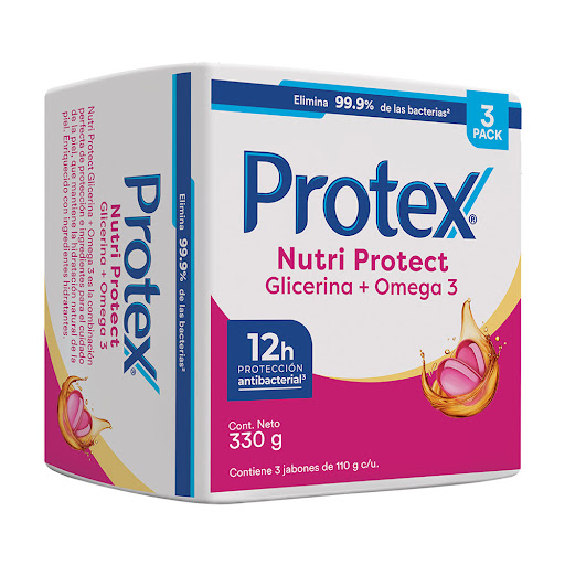 JABON EN BARRA NUTRI PROTET OMEGA 3 X3 UNIDADES X 110 GR (PROTEX)