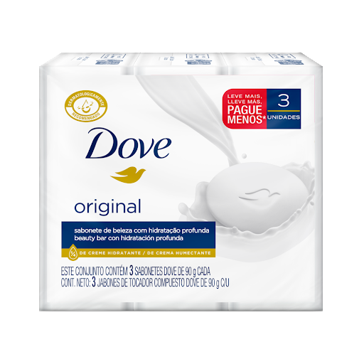 JABON EN BARRA ORIGINAL 3 UNIDADES X 90 GR (DOVE)