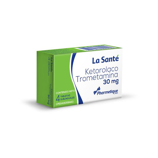 [7703763791569] KETOROLACO  30MG X 4 TABLETAS (LA SANTE)