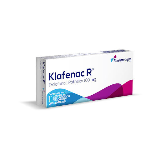 KLAFENAC R (DICLOFENAC POTASICO) 100MG X 10 CAPSULAS (LA SANTE)