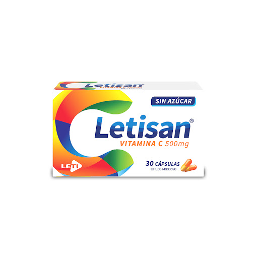 LETISAN (VITAMINA C) 500MG X 30 CAPSULAS (LETI)