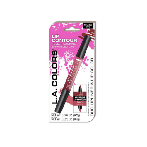 [81555738297] LIP CONTOUR: DUO LIPLINER & LIP COLOR - LABIAL DUO: DELINEADOR DE LABIOS + COLOR POUTY  (L.A. COLORS)