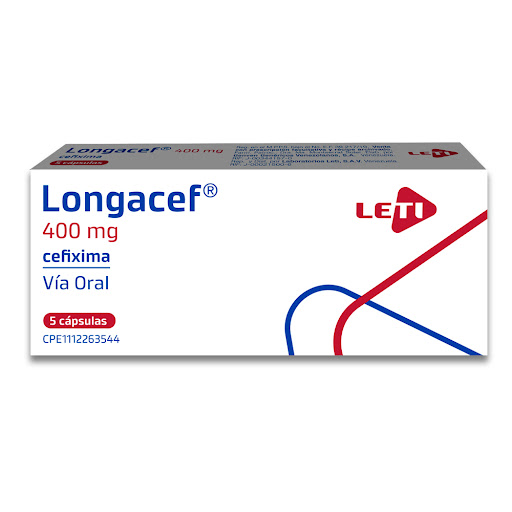 LONGACEF (CEFIXIMA) 400MG X 5 CAPSULAS (LETI)