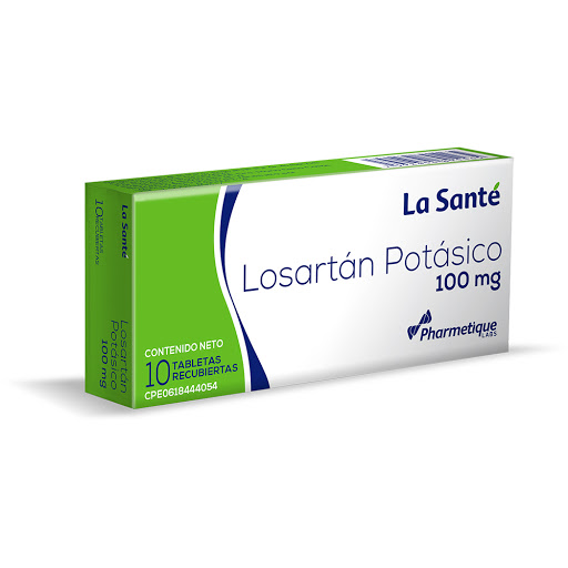 LOSARTAN POTASICO  100MG X 10 TABLETAS (LA SANTE)