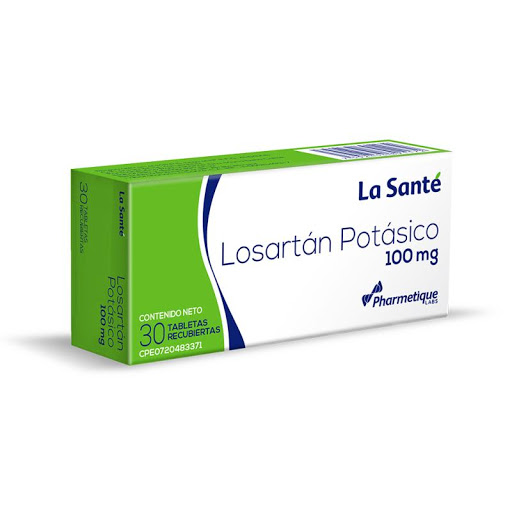 [7592454891172] LOSARTAN POTASICO  100MG X 30 TABLETAS RECUBIERTAS (LA SANTE)