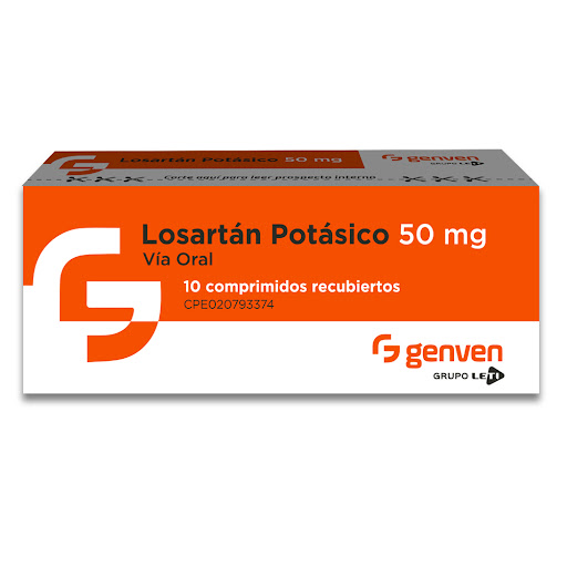 LOSARTAN POTASICO  50MG X 10 COMPRIMIDOS (GENVEN)