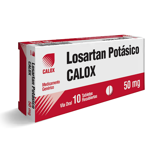 LOSARTAN POTASICO  50MG X 10 TABLETAS (CALOX)