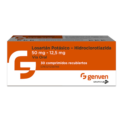 [7591585278739] LOSARTAN POTASICO - HIDROCLOROTIAZIDA  50MG-12.5MG X 30 COMPRIMIDOS (GENVEN)