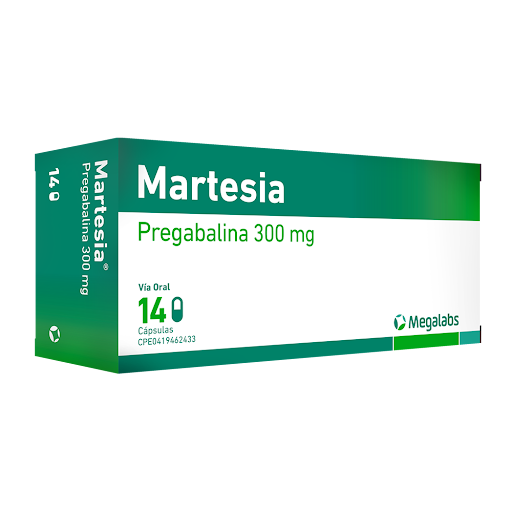 [7591619520506] MARTESIA (PREGABALINA) 300MG X 14 CAPSULAS (MEGALABS)