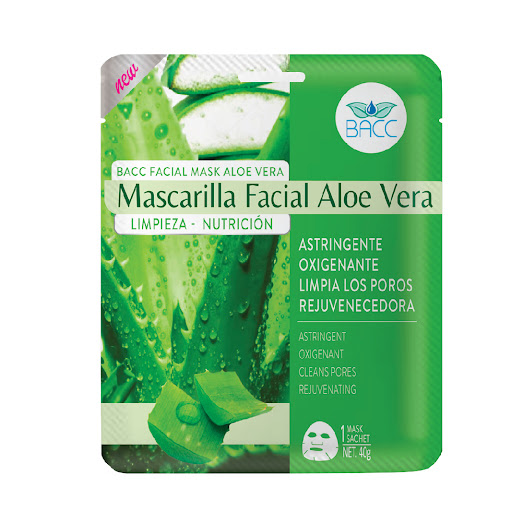 [7595335000564] MASCARILLA FACIAL ALOE VERA (LIMPIEZA Y NUTRICION) 40GR (BACC)