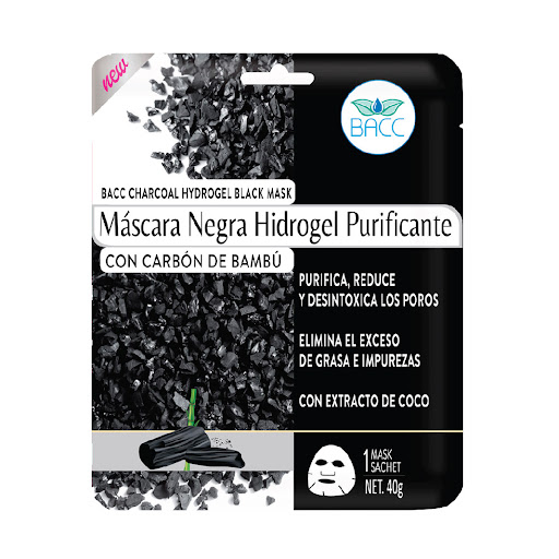MASCARILLA FACIAL NEGRA HIDROGEL PURIFICANTE 40GR (BACC)
