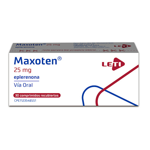 MAXOTEN (EPLERENONA) 25MG X 30 COMPRIMIDOS RECUBIERTOS (LETI)