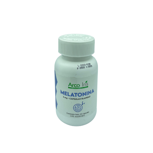 [7592946000198] MELATONINA  3MG X 60 CAPSULAS (ARCO IRIS)