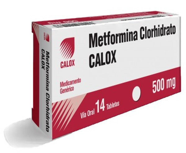 METFORMINA CLORHIDRATO  500MG X 14 TABLETAS (CALOX)