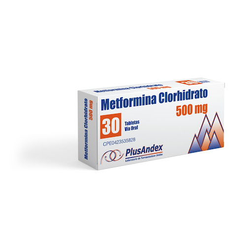 METFORMINA CLORHIDRATO 500 MG X 30 TABLETAS (PLUSANDEX)