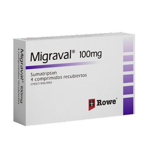 [7591619520681] MIGRAVAL (SUMATRIPTAN) 100MG X 4 COMPRIMIDOS (MEGALABS)