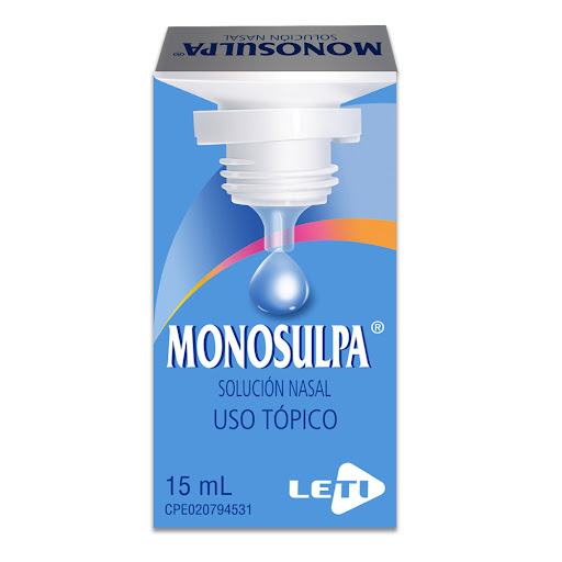 [7591585110923] MONOSULPA SOLUCION NASAL (CLORFENIRAMINA - FENILEFRINA - KANAMICINA)  X 15ML (LETI)