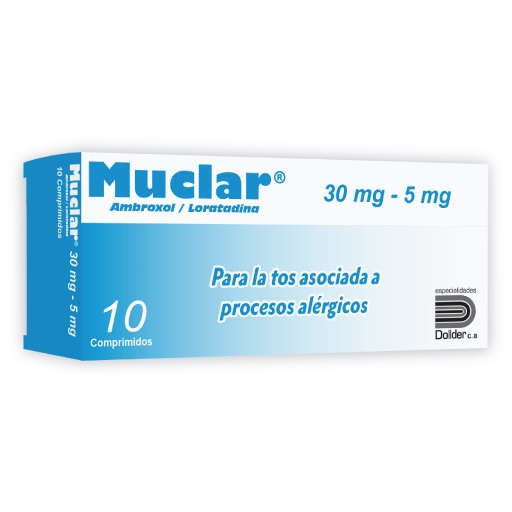 MUCLAR (AMBROXOL - LORATADINA) 30MG-5MG X 10 COMPRIMIDOS (DOLLDER)