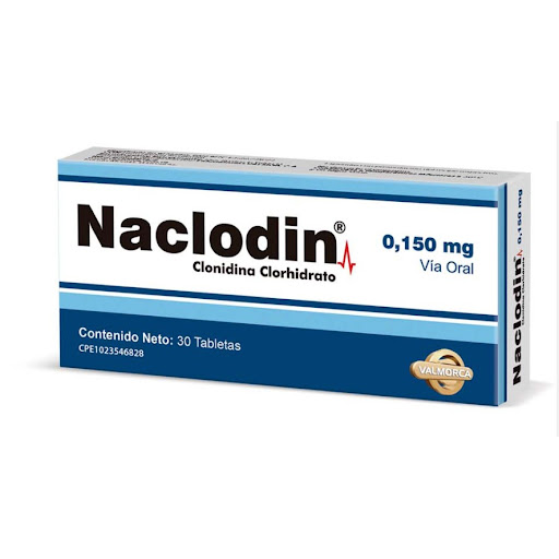 NACLODIN (CLONIDINA) 0.150 MG X 30 TABLETAS (VALMORCA)