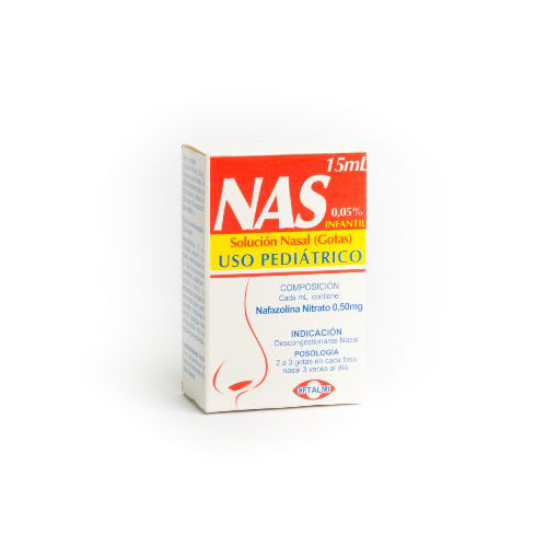 NAS SOLUCION NASAL PEDIATRICA (NAFAZOLINA NITRATO) 0.05% X 15ML (OFTALMI)