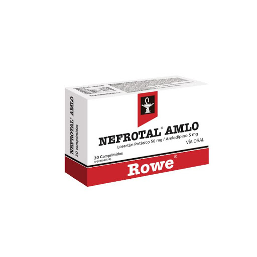 NEFROTAL AMLO (LOSARTAN POTASICO - AMLODIPINA) 50MG-5MG X 30 COMPRIMIDOS (MEGALABS)