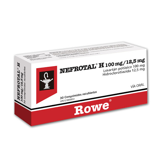 NEFROTAL H (LOSARTAN POTASICO - HIDROCLOROTIAZIDA) 100MG-12.5MG X 30 COMPRIMIDOS (MEGALABS)