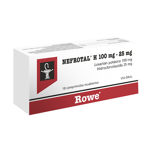NEFROTAL H (LOSARTAN POTASICO - HIDROCLOROTIAZIDA) 100MG-25MG X 10 COMPRIMIDOS (MEGALABS)
