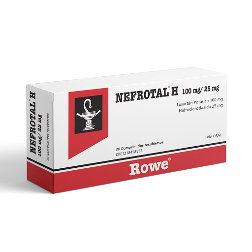 NEFROTAL H (LOSARTAN POTASICO - HIDROCLOROTIAZIDA) 100MG-25MG X 30 COMPRIMIDOS (MEGALABS)
